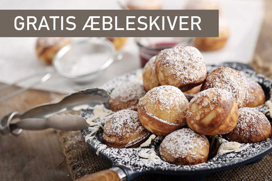 Juleplatte - gratis æbleskiver - Rugstik
